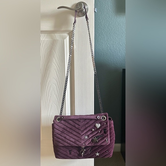 Rebecca Minkoff Edie Suede Flap Shoulder Bag with Celestial Studs - Picture 8 of 16